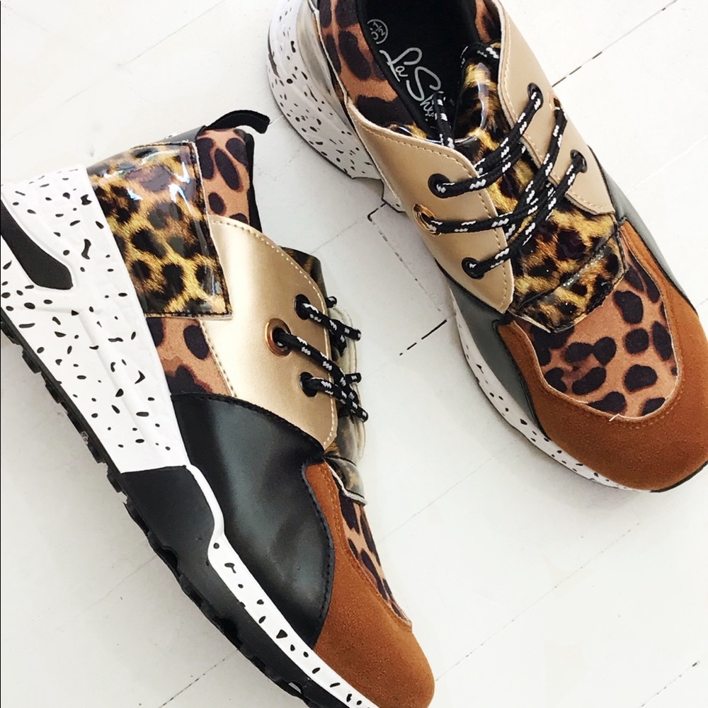 SOLD Trendy Boutique Leopard Sneakers